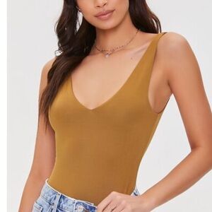Plunging neck bodysuit